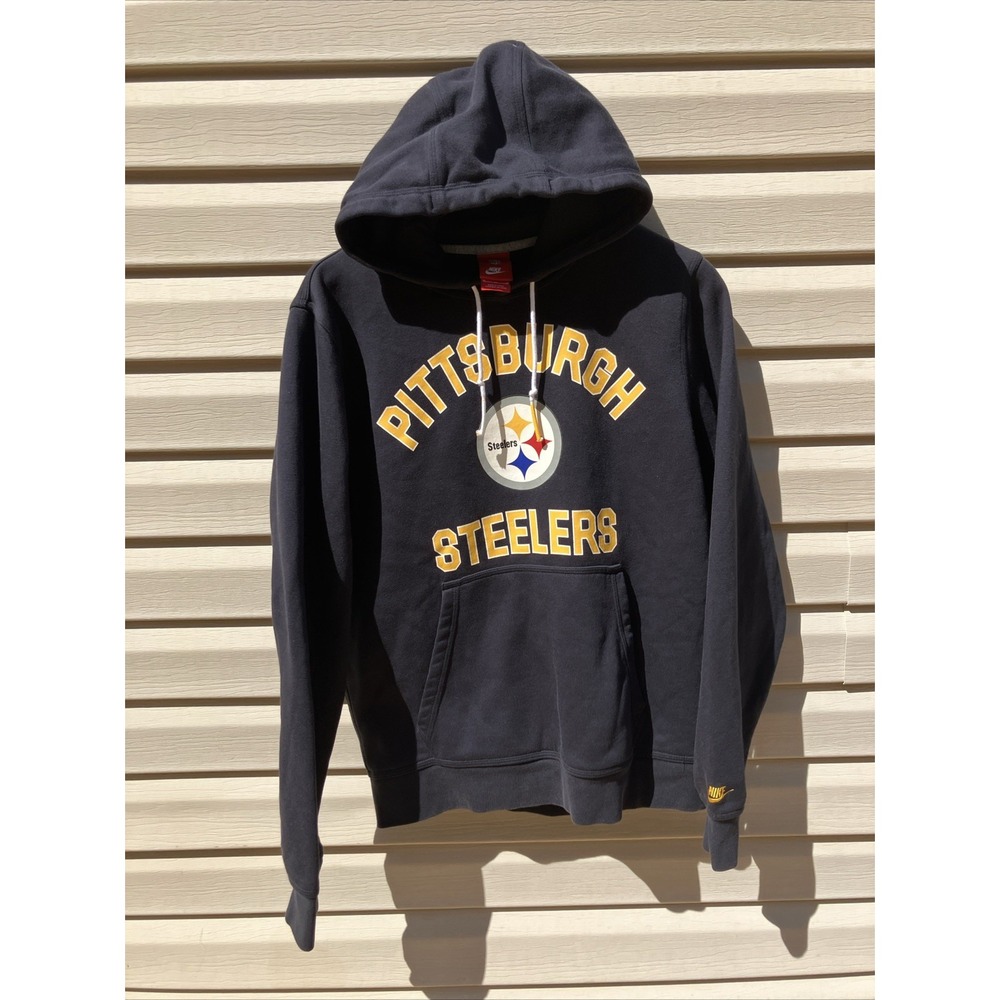 Nike Pittsburgh Steelers‎ Men's Hoodie Size Medium Black Pullover